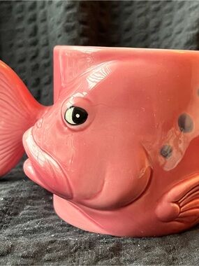 Ceramic Pink Salmon Design Mug- by Bergschrund